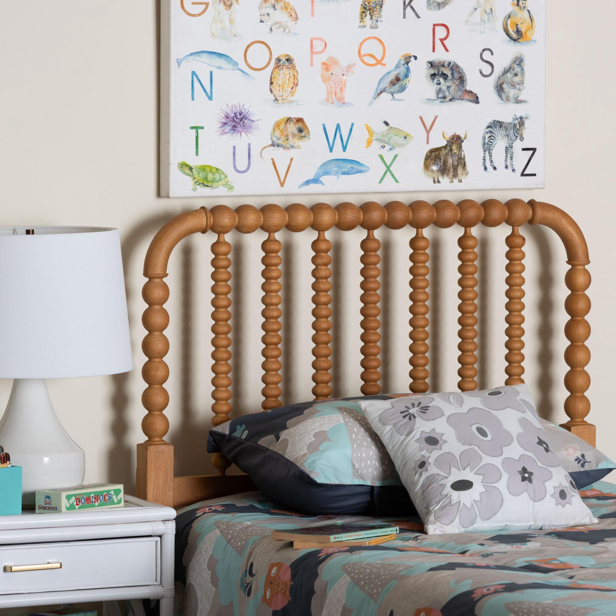 Baxton Studio Finley Traditional Headboard, Twin, Oak Brown
