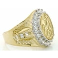 thumbnail image 3 of JackAni 14k Solid Yellow Gold CZ Accented Men's Gemini Zodiac Ring, 3 of 5