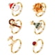 thumbnail image 3 of 6pcs Chic Anillos de nudillos Juego de anillos simples Anillos de dedo elegantes de Navidad (colores surtidos), 3 of 5