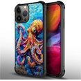 thumbnail image 2 of Case for iPhone 15 Pro Max Case, Cartoon Octopus Colored Pattern Graphic Design Girl Boy Soft Silicone Hard Acrylic Shock Protection Case for iPhone 15 Pro Max, 2 of 7