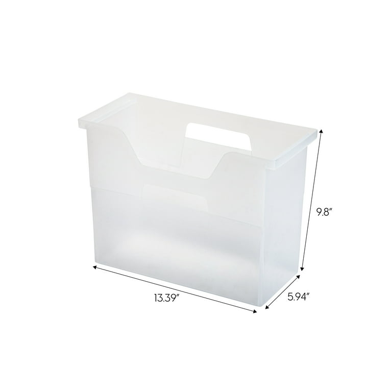 Iris Usa Portable Letter Size File Box With Handle For Hanging