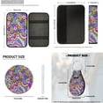 thumbnail image 7 of Pzuqiu 14 Pcs Set Automobile Interior Sets Covers Front and Rear Seat Cover for Cars Steering Wheel Seat Strap Pads Armrest Cushion Pad Headrest Coasters Keychain Hippie Daisy Swirl, 7 of 7