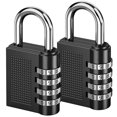 thumbnail image 1 of 2-pack Combination Padlocks, Combination Lock Security Weather Proof 4-digit Combination Padlock Outdoor, 1 of 5