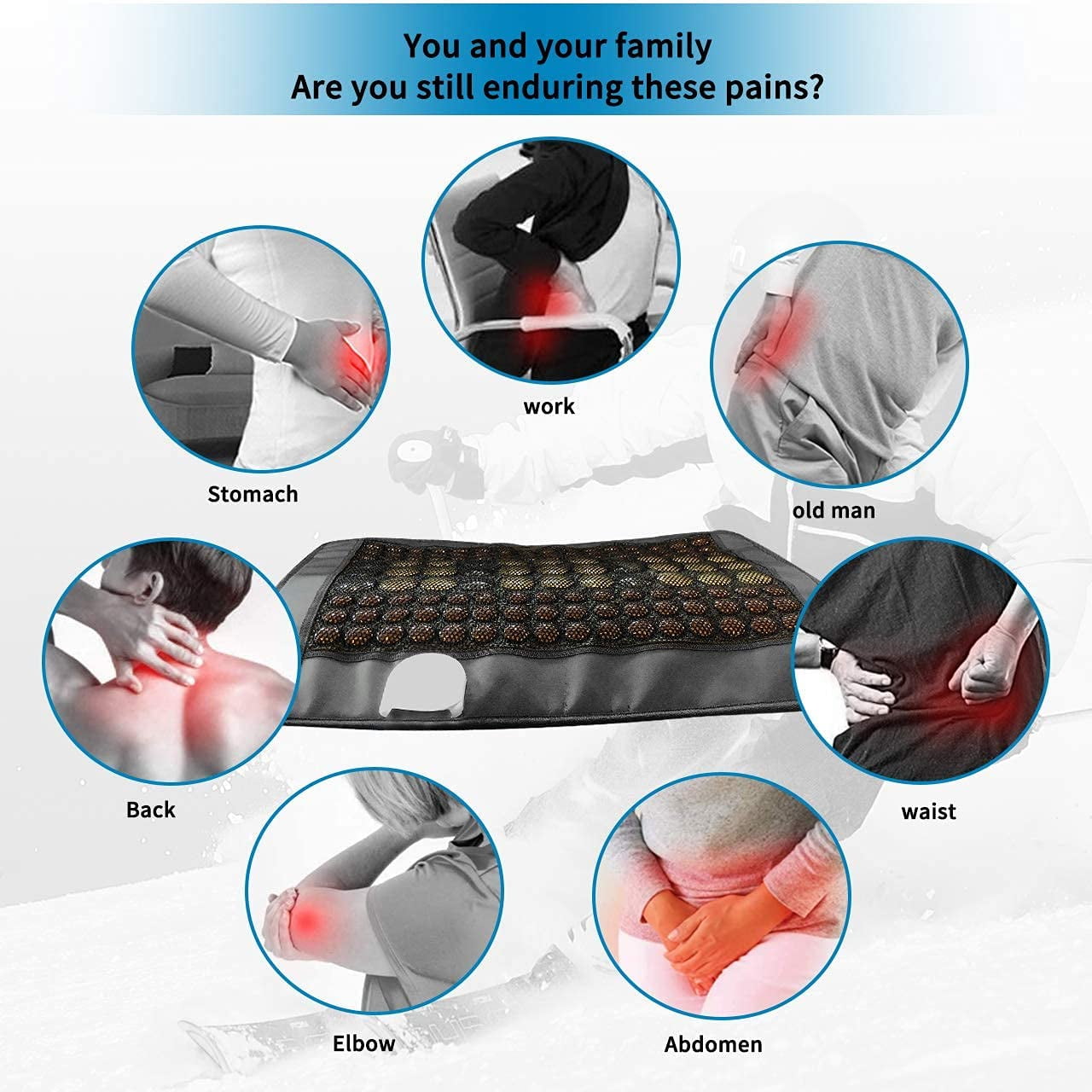 DGYAO Heating Pad Natural Jade and Tourmaline Heating Mat Flexible Pad With Smart Memory Function Controller
