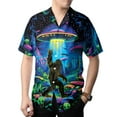 thumbnail image 5 of Retro Mushroom Alien Bigfoot Hawaiian Shirt For Men UFO Sasquatch Mens Hawaiian Shirts Short Sleeve Button Down Shirt Men, 5 of 7