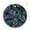 Round, variant on Purple Iris Botanical Floral Art Christmas Ornament Vintage Floral Christmas Ornament Keepsake for Boys Girls Round Ceramic Christmas Decoration Gifts for Women Men On Christmas