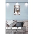 thumbnail image 2 of Winter Decor Deer Creative Aluminum Sign Rustic Farmhouse Decor Christmas Party Decorative Snowy Forest Nature Picture Cute Woodland Animal Wall Decor 12x8 inches, 2 of 6