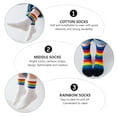 thumbnail image 4 of 3 Pairs of Cotton Socks Middle Tube Socks Breathable Kids Sock (Random Color), 4 of 6