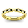 thumbnail image 2 of 0.30 Carat Beautiful Round Cut Natural Diamond Black Onyx Gemstone Anniversary Eternity Band for Women Solid 14K Yellow Gold Size 4.5 by Diamond-Capitals, 2 of 8