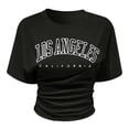 thumbnail image 4 of Los Angeles California Graphic Tees for Women 2026 Summer Casual Short Sleeve Crewneck T Shirts, 4 of 4