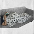 thumbnail image 6 of Black Crow Soft Flannel Fleece Throw Blanket, Monochromatic Sketchy Drawn Bird Continuous Pattern Print, Cozy Plush for Indoor and Outdoor Use, 60" x 80", Charcoal Grey Grey, by Ambesonne, 6 of 6