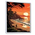 Designart "Sunset on 1000 Islands River, Canada III" Coastal Framed