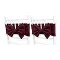 thumbnail image 6 of Elegant Large Chair Bows Tie with Elastic Chair Sashes Set of 2 for Weddings Parties Dining Room Chairback Decors, 6 of 8