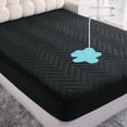 thumbnail image 1 of Protector de colchón impermeable NTBAY Quilted Twin XL negro, 1 of 8