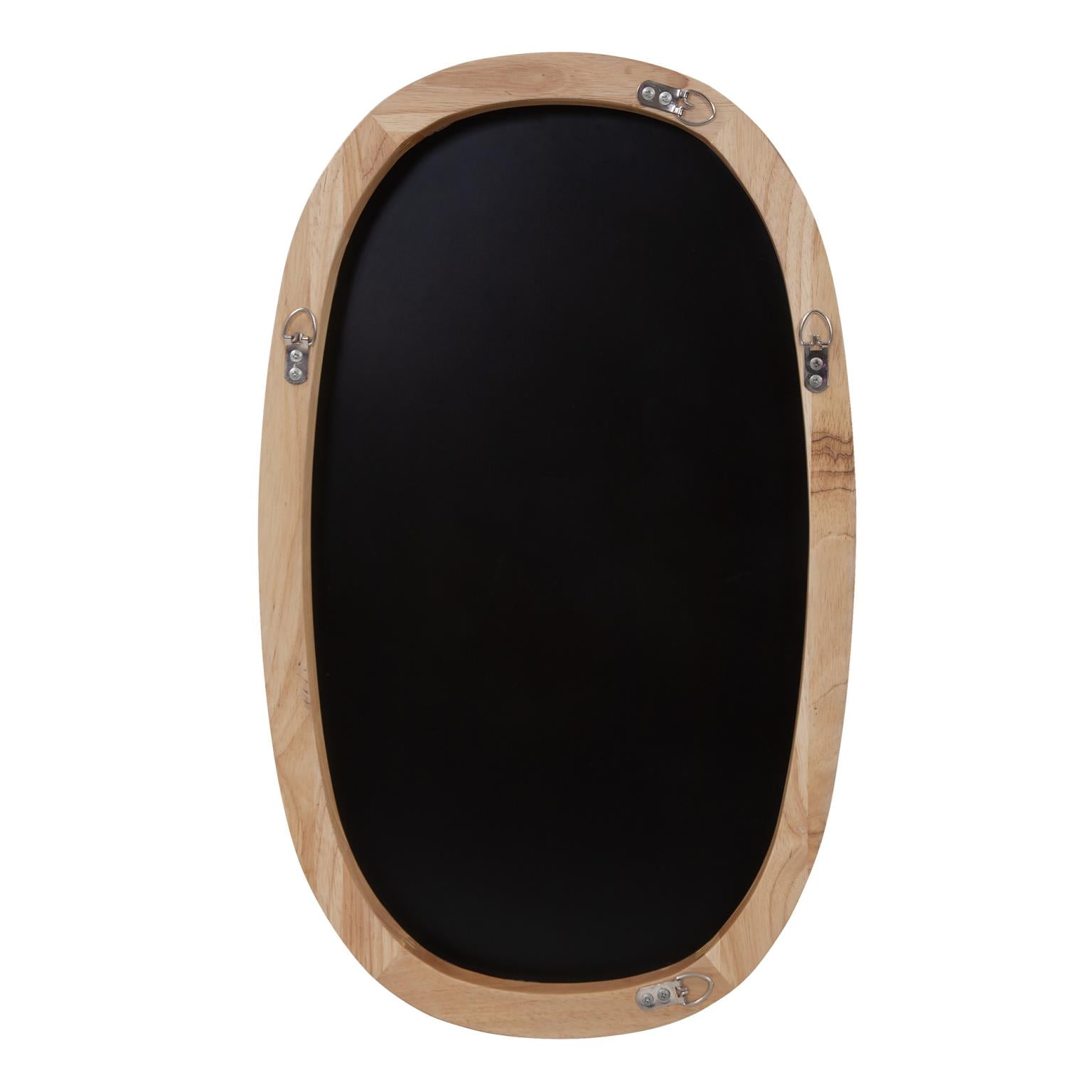 Tyler Dillon Oval Beveled Wall Mirror with Polished Wood Frame - 26"H x 15.75"W