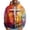 Orange, variant on Men's Loose Fit Hoodie with Cross Print, Casual Long Sleeve Pullover Sweatshirt, Soft Fleece Streetwear for Fall Winter, Christmas Holiday, Daily Comfort,Black,L