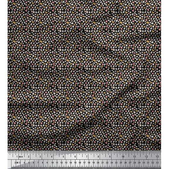 Soimoi Cotton Duck Fabric Coffee Beans Shirting Print Fabric by The Yard 42 Inch Wide