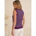 thumbnail image 5 of ANRABESS Sweater Vest for Women Striped Sleeveless Knit Tank Top, Lightweight Crewneck Casual Summer Pullover Shirt, 5 of 9