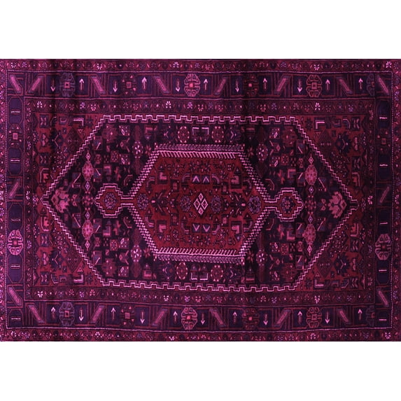 Ahgly Company Indoor Rectangle Persian Pink Traditional Area Rugs, 7' x 9'