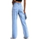 thumbnail image 4 of Pantalones largos de bolsillo recto de talle alto de moda de jeans de mujer Fridja alkflakhf37810, 4 of 9