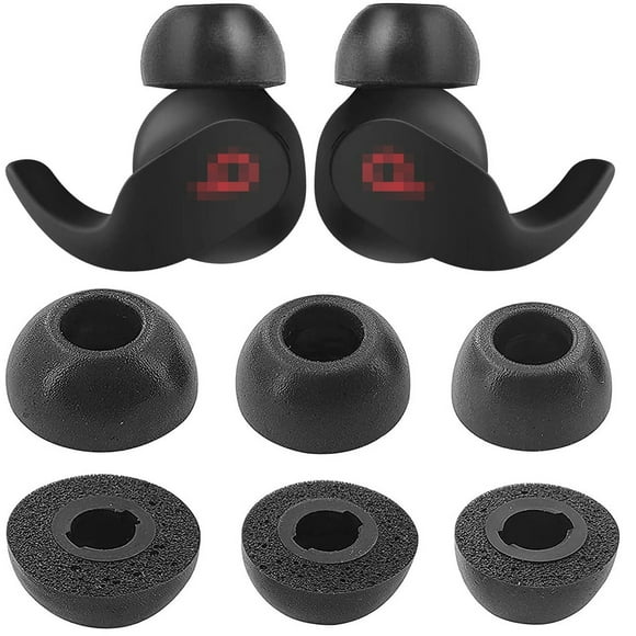ComfortSeal Memory Foam Ear Tips for Beats Fit Pro - 3 Sizes, Black