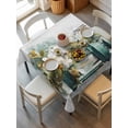 thumbnail image 6 of Vintage Oil Light Table Cloth, Waterproof Tablecloth for Square Tables, Spring Flowers Leaves Candles Country Reusable Washable Fabric Table Cover for Restaurant Kitchen Dining Tables 54"x54", 6 of 9