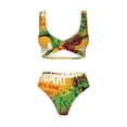 thumbnail image 4 of Daiia Cool Dinosaur Playing Guitar Women's Bikini Set Two Piece Swimsuit High Waisted Bikini Adjustable Straps Bikini Perfect for Beach, Pool, and Summer Vacation-Small, 4 of 9