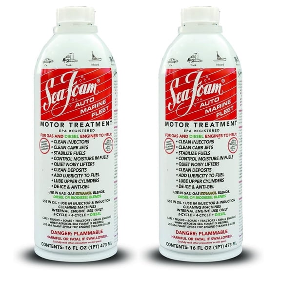 Sea Foam SF-16 Motor Treatment - 16 oz, White (Pack of 2)
