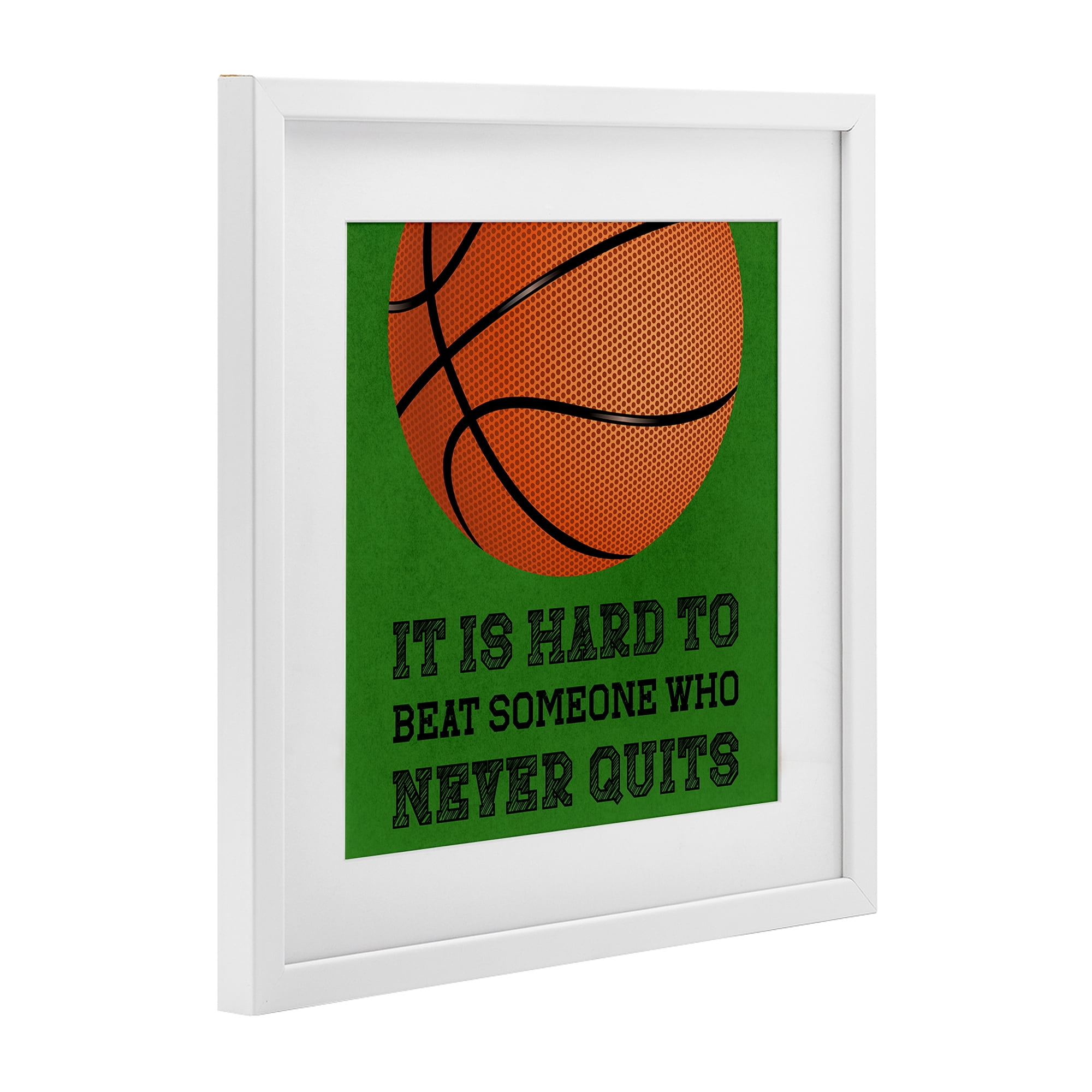 Someone Who Never Quits White Framed Print Under Glass, design by Marcus Prime