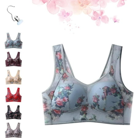 Cuttli Bra  Cuttli Ice Silk Bras for Senior Women  2025 New Thin Wire-Free Push-Up Bra Comfortable and Breathable