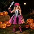 thumbnail image 5 of MuXiKeJi Clothes Halloween Gown Kids Court Style Fluffy Mesh Tutu Piece Multi-Layer Skirt Outfit for Holiday Party School Stage Performances Girls Halloween Gown, 5 of 8