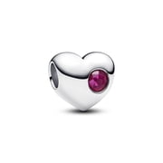 Pandora Engravable True Red Stone Heart Charm