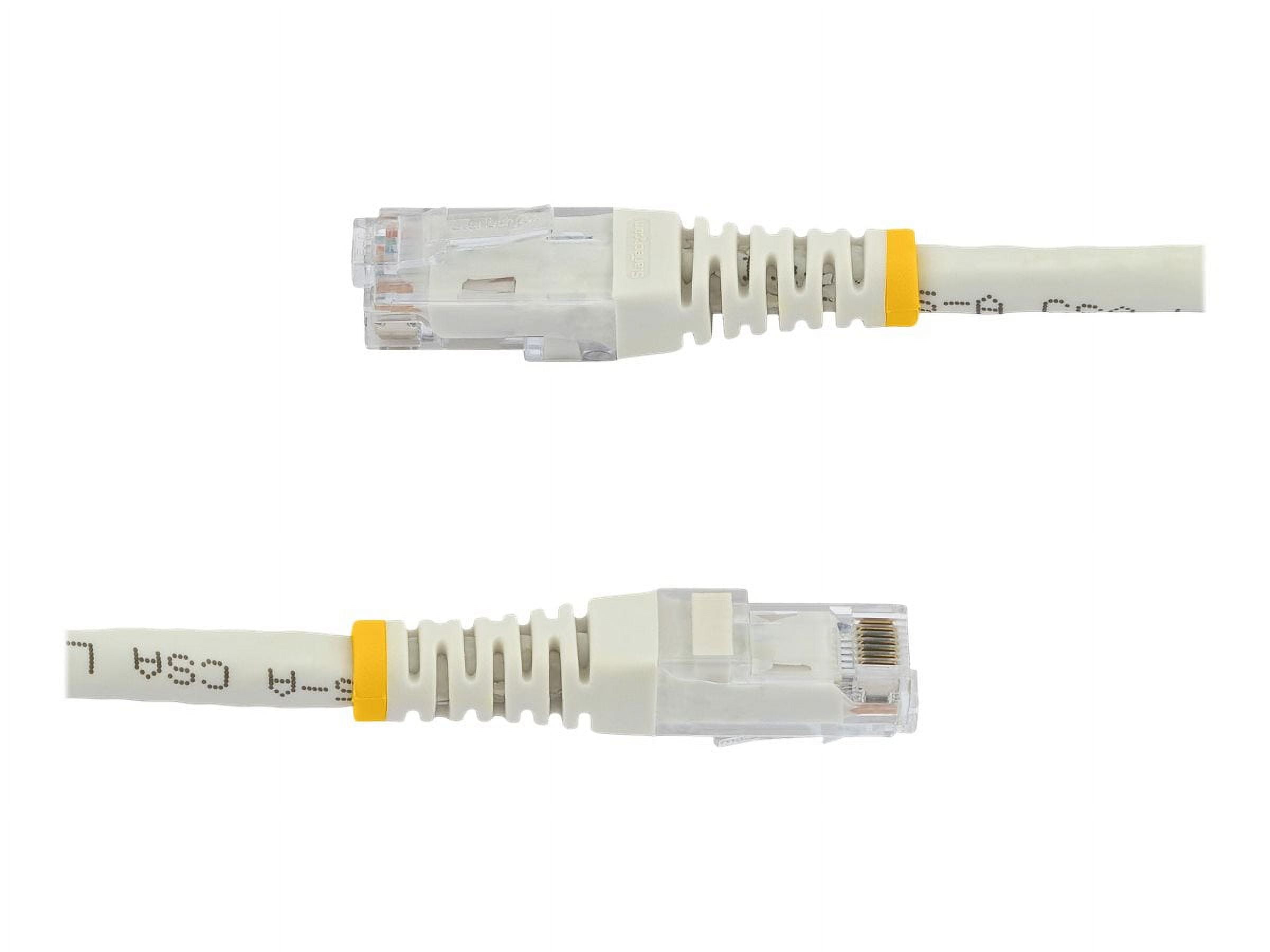 StarTech 25ft CAT6 Ethernet Cable - White CAT 6 Gigabit Ethernet Wire -250Mhz 100W PoE RJ45 UTP Molded Network Patch Cord with Strain Relief (C6PATCH25WH)