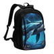 thumbnail image 1 of Balery Colorful Ocean Whale Mochila con carga USB para hombre y mujer - Mochila impermeable y antirrobo para laptop con puerto USB para viajes, trabajo, 1 of 7