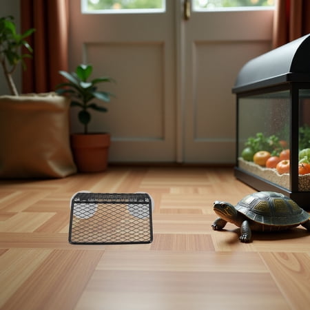 Alasum Black Metal Cup Turtle Basking Platform for Aquarium Tanks and Reptile Habitats