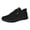 Black, variant on Men's Wide Walking Shoes Fashion Breathable Knit Upper Sneakers Soft Cushioning Non Slip Daily Walking Travel Slip on Footwear Dark Gray Size 10