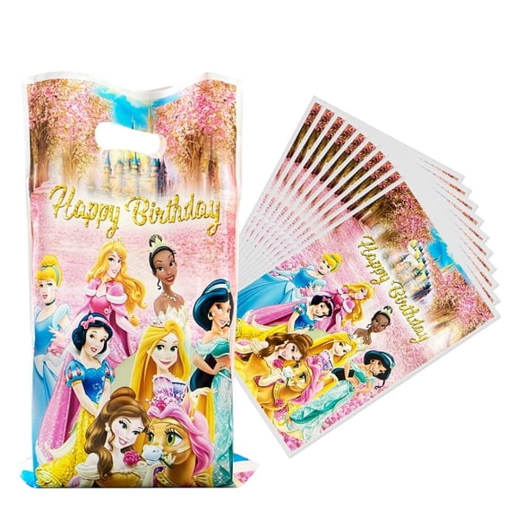 30 Pcs Princess Gift Bags Princess Party Supplies Girl Birthday Party Snack Bag Decor