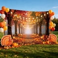 thumbnail image 6 of Halloween Sale Clearance!Fall Decorations for Home, 2 Styles Fall Forest Paths BackdropBanner AutumnPumpkin Maple Leaf Photography Background Harvests Thanksgiving PhotoBooth Backdropfor Party Decor, 6 of 7