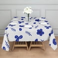 thumbnail image 2 of 42x42 Inch Waterproof Square Tablecloth, Thickened Polyester Table Cover for Dining & Parties, Floral Print, 2 of 6