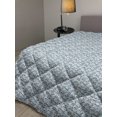 thumbnail image 2 of Abstract Down Alternative Comforter, Modern Contemporary Geometric Design with Stripe Like Bold Borders in Blue Tones, Microfiber Quilt for All Season, 5 Sizes, Multicolor, by Ambesonne, 2 of 3