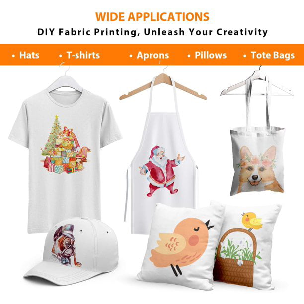 Raimarket Heat Transfer Paper for T Shirts by, Printable Iron on Transfers  for T Shirts and White/Light Fabrics