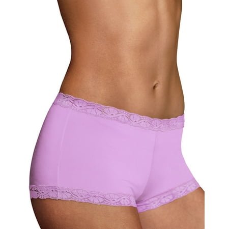 - Maidenform Womens Microfiber and Lace Boyshort - Best-Seller, 9