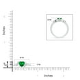 thumbnail image 3 of Angara Natural 0.4 Ct. Emerald with Diamond Heart Ring in 14K White Gold for Women (Ring Size: 12), 3 of 8