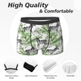 thumbnail image 2 of Mens Underwear Boxer Briefs - zebras Tropical Leaves cute Comfort Breathable men's boxer briefs with Flex Waistband, 2 of 7