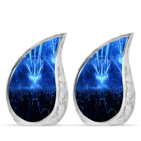 Blue WingCross Urns For Human Ashes Adult Man & Women - Small Keepsake Urn For Adult Ashes - Funeral memorial Ashes 3 Inch 2 Pcs