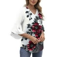 thumbnail image 4 of Spring Top Womens Shirts Spring 3/4 Sleeve Shirts for Women Casual Women's Blouses Work Spring My Items Ordered, 4 of 7