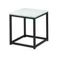 thumbnail image 5 of Highsound End Table Set of 2, Modern Square Small Coffee Sofa Side Table with Metal Frame for Living Room, Bedroom, Bathroom, Office, Apartment, Marble White, 5 of 7