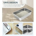 thumbnail image 4 of Stainless Steel Cat Litter Box, 4in Shallow Litter Box for Senior Cats and Kittens, Large Metal Litter Pan Nonstick Odor Control Anti-Corrosion, 4 of 6