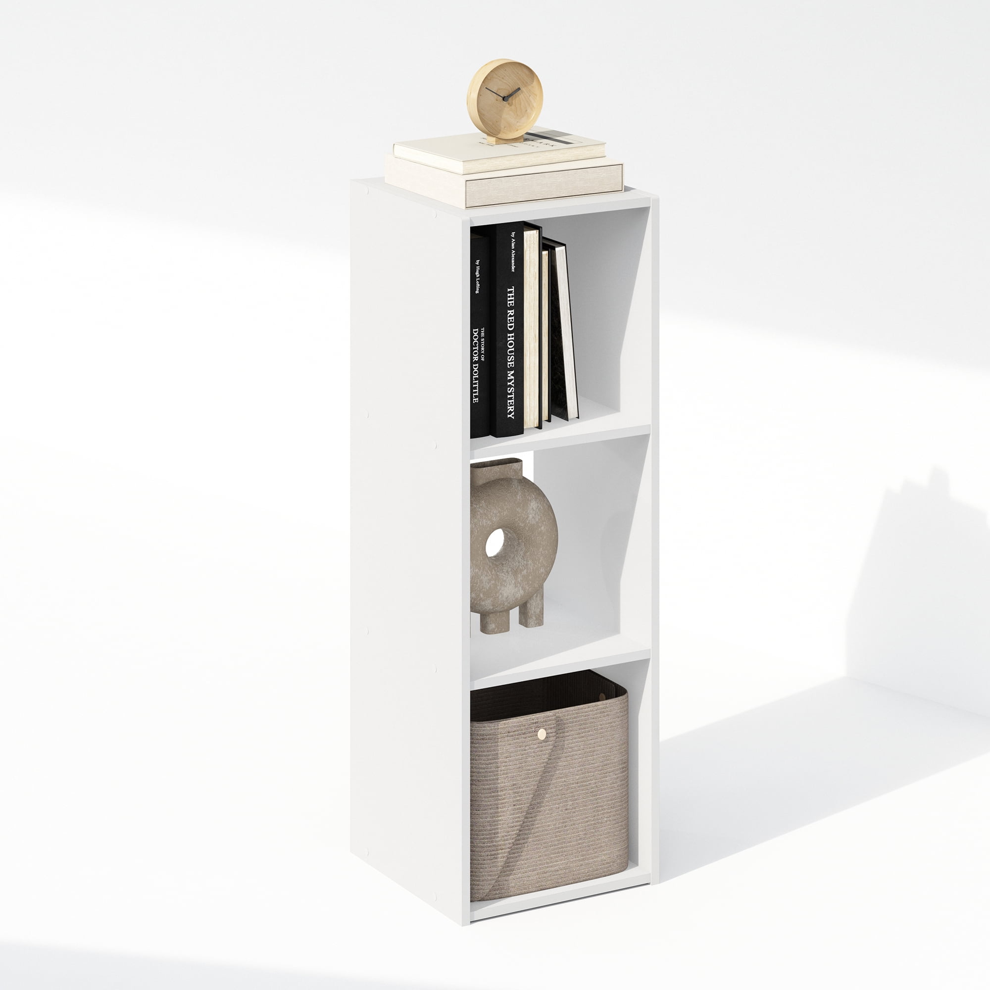 Furinno PELLI CUBIC Storage Cabinet in Bookcase in Bookshelf in 3-Cube in White