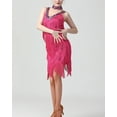 thumbnail image 2 of Vintage Beaded 20s 1920's Flapper Great Gatsby Style Party Dresses Pink, 2 of 5